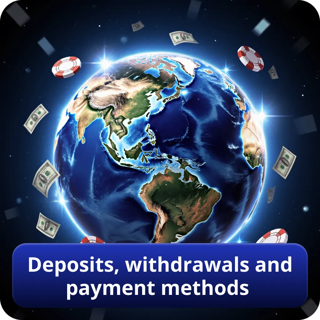 Deposits, withdrawals and payment methods
