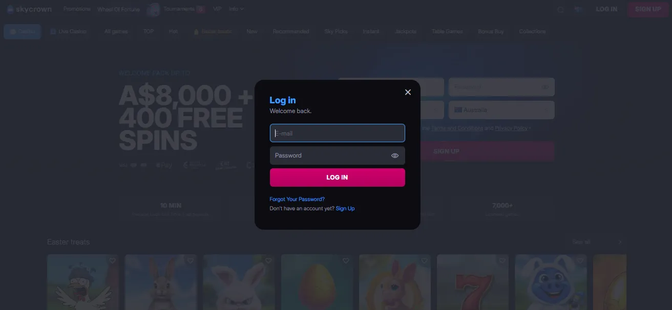 What to check before using SkyCrown casino app login Australia