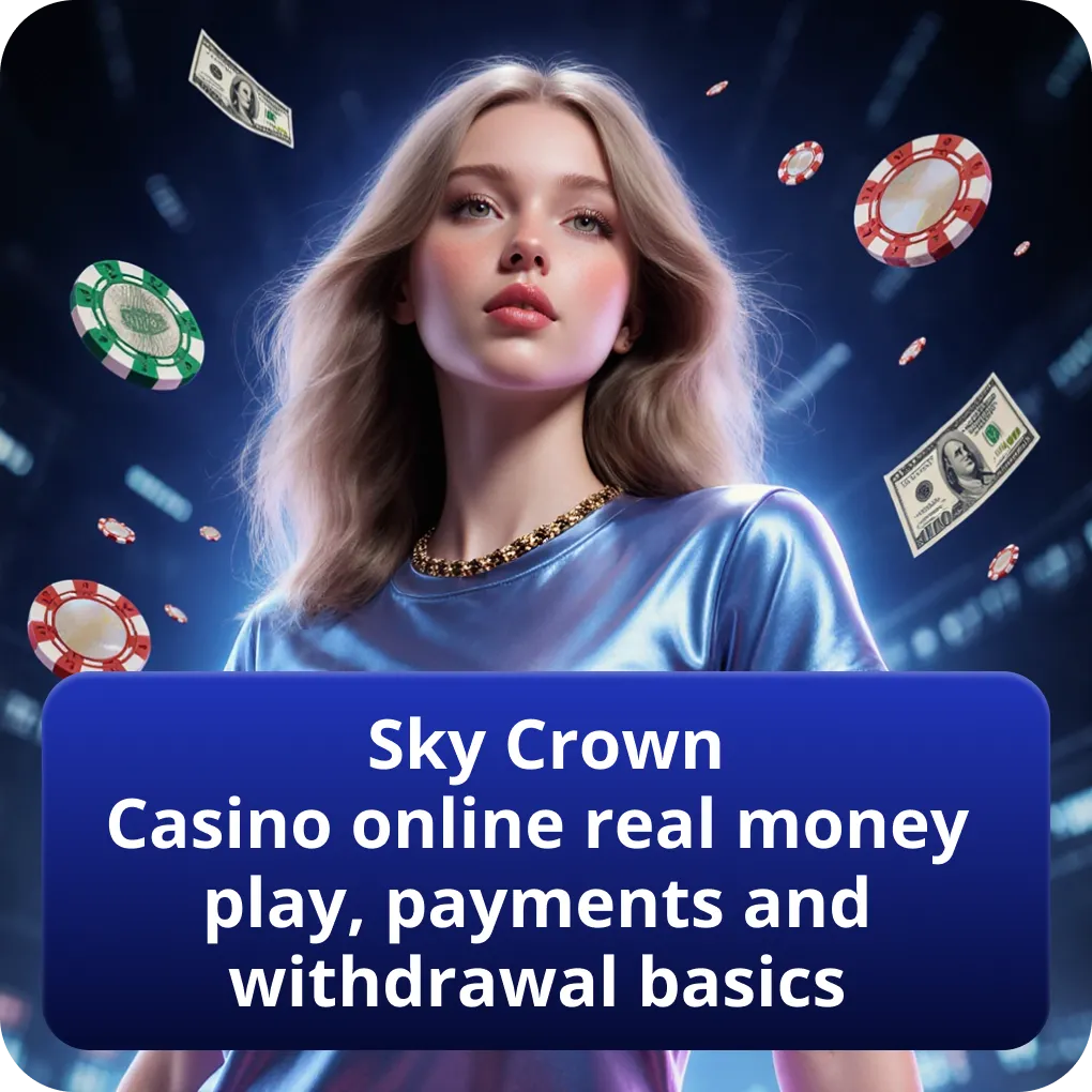 Sky Crown Casino online real money play, payments and withdrawal basics